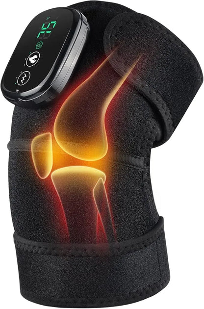 Knee Massager with Heat and Vibration, Knee Heating Pad for Arthritis with Massage