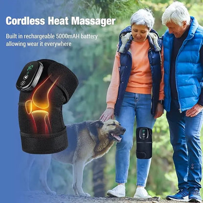 Knee Massager with Heat and Vibration, Knee Heating Pad for Arthritis with Massage