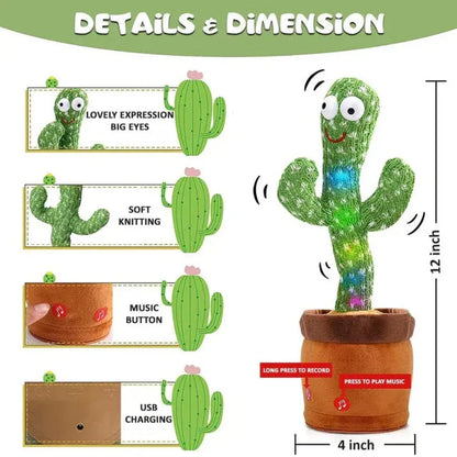 Dancing Talking Cactus Toy with USB Charge