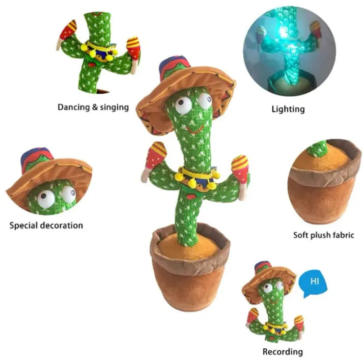 Dancing Talking Cactus Toy with USB Charge