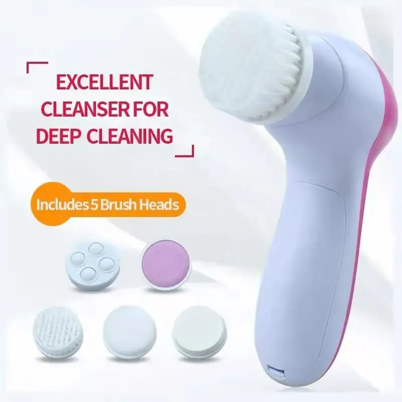 5 IN 1 Facial Cleaner Electric Brush - Web Shop