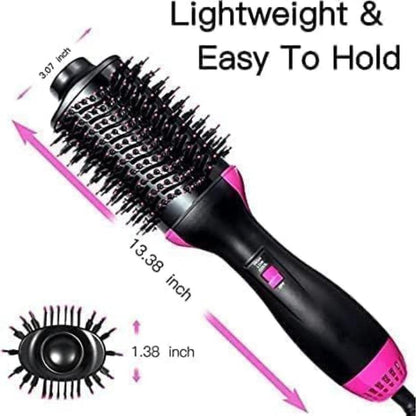 One Step Hair Dryer and Volumizer Round Hot Air Brush