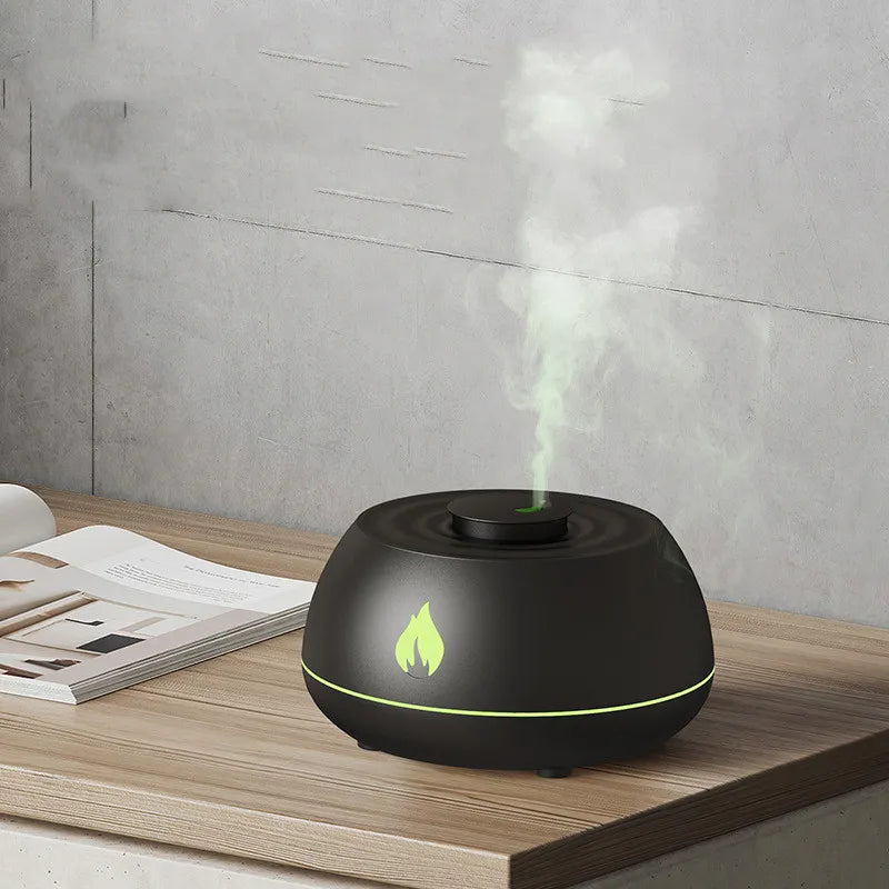 Flame Humidifier Aromatherapy Diffuser 7 Colors Light Home Air Humidifier